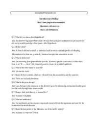 Best Exam preparation materials, biology questions and answers, definitions and notes