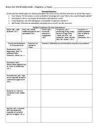 Brave New World Study Guide – Chapters 1-3 Name