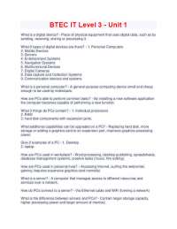 BTEC IT Level 3 - Unit 1 (2022/2023)