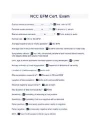 NCC EFM Certification  Exam (Latest 2025/2026) Verified Answers