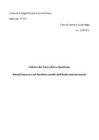 Tesina sulla cultura dei vasi a bocca quadrata Docsity