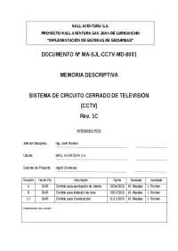 Memoria Descriptiva - CCTV _ Mall Santa Anita