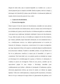 Impacto de la prensa y derecho a la información en el proceso de investigación