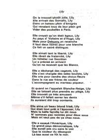 Poème de Lily de P. Perret : Analyse et Compréhension