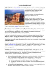 rochas sedimentares e tipos de rochas
