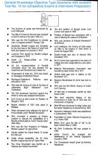 General Knowledge Objective Type Questions with answers Test No, 10 for competitive Exams