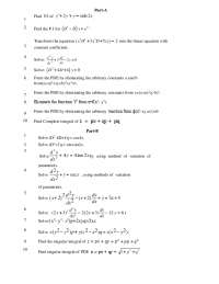 Partial Differential Equations and Integrals: Solving Various Equations and Integrals