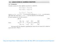 Linear System of Algebraic Equations ( Numerical Methods) Easy and Unique Notes