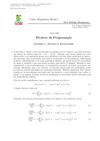 Resolução Atividade da disciplina Técnicas de Programação - Function & Recursividade - Sci