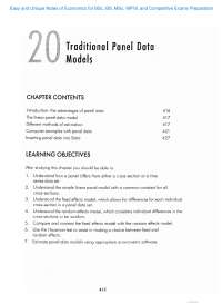 Applied Econometrics _ Traditional Panel Data Models Easy and Unique Notes of Economics