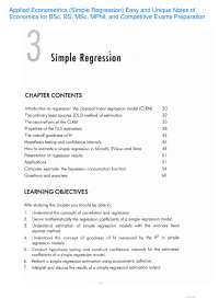 Applied Econometrics (Simple Regression) Easy and Unique Notes of Economics