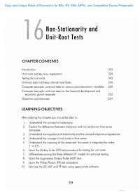 Applied Econometrics _ Non-stationary and Unit-root Tests Easy and Unique Notes