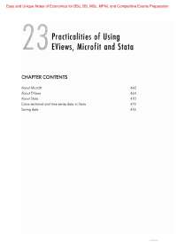 Applied Econometrics_ Practicalities of Using EViews, Microfit and Stata