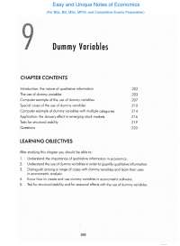 Applied Econometrics _ Dummy Variables Easy and Unique Notes of Economics