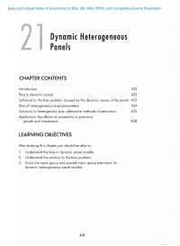 Applied Econometrics_ Dynamic Heterogeneous Panel Easy and Unique Notes of Economics