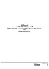 Paniere INGEGNERIA DEL SOFTWARE prof. Vetrella Sergio