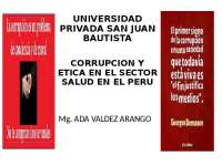 CORRUPCION Y ETICA EN EL SECTOR SALUD EN EL PERU