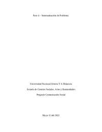 Sistematización de Problema en Comunicación Social: Paso 4