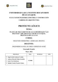 Descripción de la planta de tratamiento de aguas residuales las esclusas