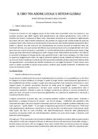 Riassunto del libro "Il cibo tra azione locale e sistemi globali"