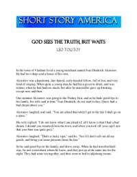GOD SEES THE TRUTH, BUT wAITS