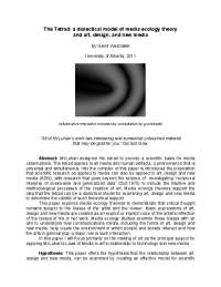The Tetrad: a dialectical model of media ecology theory and ...