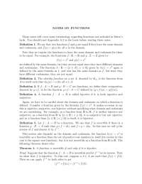 Notes on Functions: Definitions, Injectivity, Surjectivity, Bijectivity, and Inverses