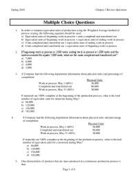 Multiple Choice Questions | Exercises Advanced Accounting | Docsity