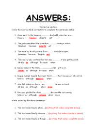 English Language Exercise: Filling in the Blanks, Circling Connectives, and Adverbs