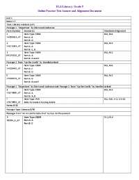 Grade 9 ELA/Literacy Online Practice Test: Answers & Standards Alignment