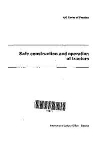 ILO Code of Practice for Tractor Safety and Operation