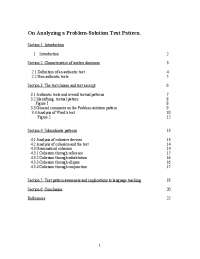 On Analyzing a Problem-Solution Text Pattern | Study notes English ...