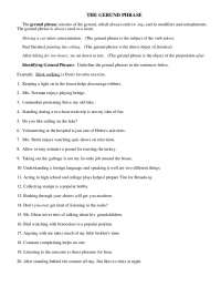 THE GERUND PHRASE