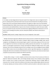 Linking Strategy and Staffing: The Role of HR in Organizational Performance