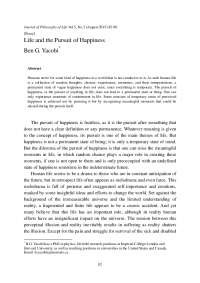 The Pursuit of Happiness: A Philosophical Exploration