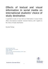 Effects of textual and visual information in social media on ...