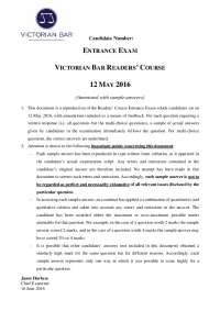 entrance exam victorian bar readers' course 12 may 2016