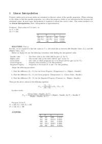 1 Linear Interpolation