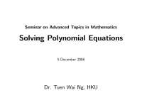 Solving Quadratic and Higher Degree Polynomial Equations using Circulant Matrices