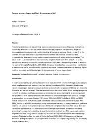 Understanding Stigma and Cope Mechanisms of Teenage Mothers