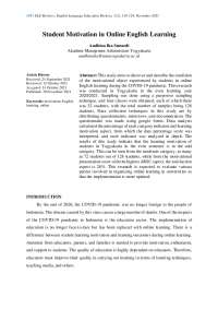 Student Motivation in Online English Learning