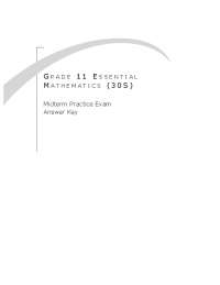 Midterm Practice Exam Answer Key