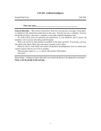 COS 402: Artificial Intelligence | Exercises Artificial Intelligence ...