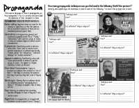 Propaganda worksheet