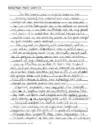 Regents Exam in ELA Rating Guide - Anchor Papers and Practice Papers
