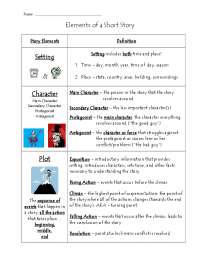 Elements of a Short Story Setting & Character Plot