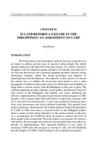 IS LAND REFORM A FAILURE IN THE PHILIPPINES? AN ...