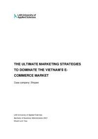 Understanding E-Commerce Marketing Strategies: A Case Study of Shopee in Vietnam's Market