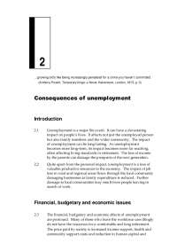 Chapter 2: Consequences of unemployment