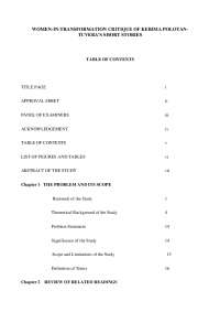 TUVERA'S SHORT STORIES